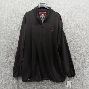 Alabama Crimson Tide Shirt Mens Large Black 1/2 Zip Logo Franchise Club Official